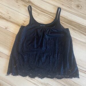 New York and Company black lace Women tank top Size Med (137)